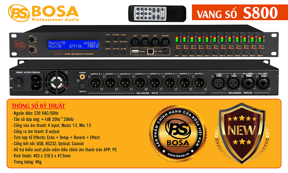 VANG SỐ BOSA S800